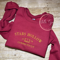 Stars Hollow Connecticut Embroidered Sweatshirt