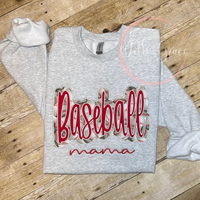 Baseball Mama Appliqué Embroidered Sweatshirt