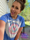 Tie Dye Monogram Bleached Tee