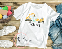 Personalized Easter Tractor Tee