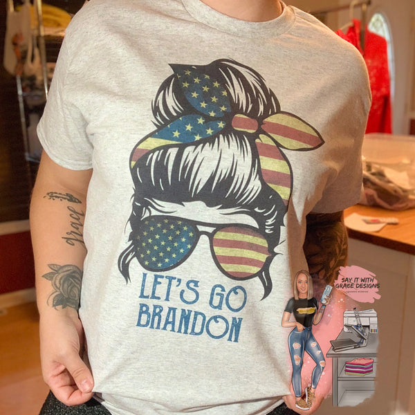 Let’s Go Brandon Grey Tee