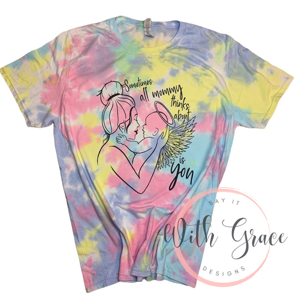 Mommy of Angel Baby Tie Dye Tee