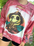 Jack Skellington/Freddy Distressed Sweatshirt