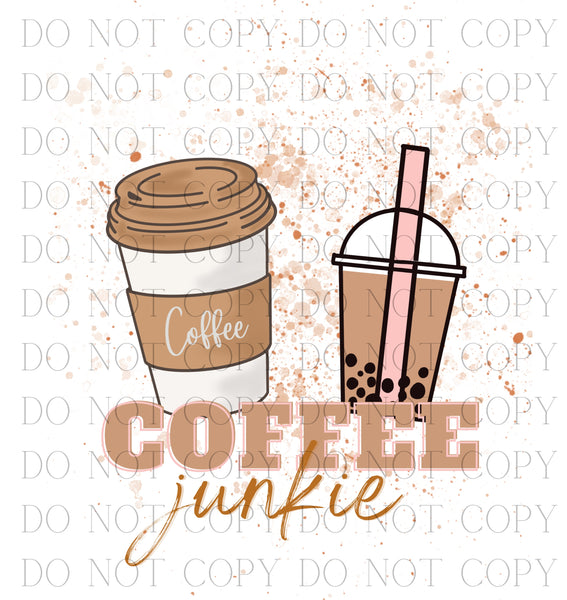 Coffee Junkie - DIGITAL DESIGN DOWNLOAD