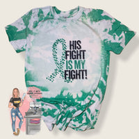 He Is My Fight Cerebral Palsy Bleached Tee