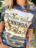 Somewhere Between Jennings & Jones Bleached Tee