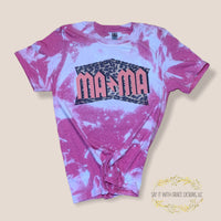 Pink & Leopard Mama Bleached Tee