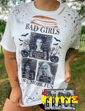 Bad Girls Have More Fun Distressed Tee or Crewneck Sweatshirt