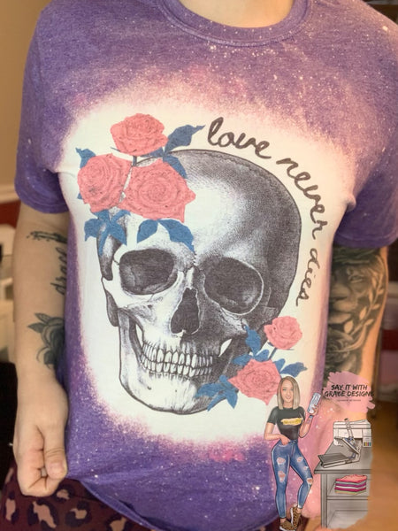 Love Never Dies Bleached Tee