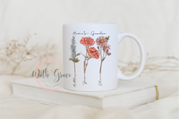 Personalized Birth Month Flower Mug